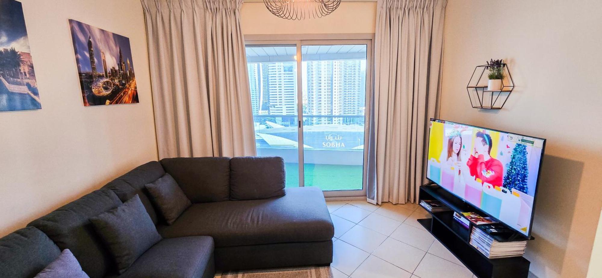 Spacious 2 Bed Apt At Marina High Floor Dubai Exteriör bild